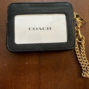 Coach Black Zip Card Case